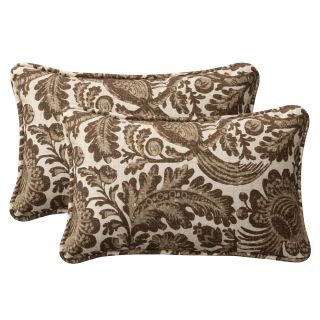 Pillow Perfect Decorative Brown/ Beige Floral Outdoor Toss Pillows