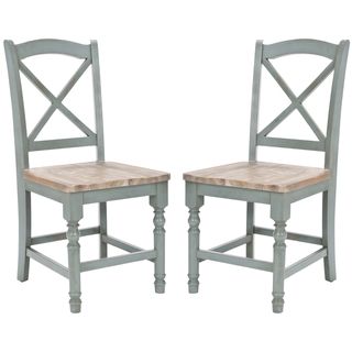 Provenical X Back Pale Blue Side Chairs (Set of 2)