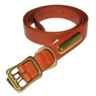 Polo Ralph Lauren Mens Cognac Brown Leather Belt Brass 36