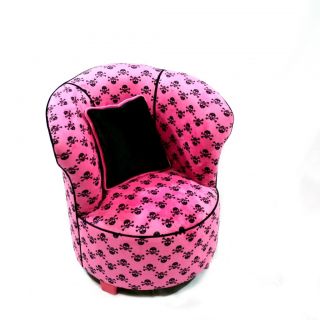 Magical Harmony Kids Minky Hot Pink Skull Tulip Chair