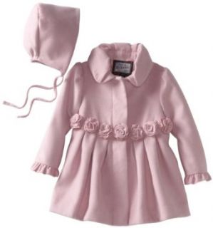 Rothschild Baby Girls Infant Dress Coat With Rosettes