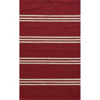 Outdoor South Beach Red Stripes Rug (2 x 3)