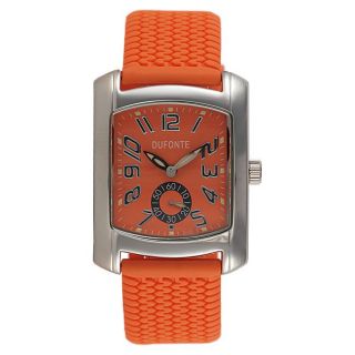 Dufonte by Lucien Piccard Mens Ventura Collection Orange Rubber Watch