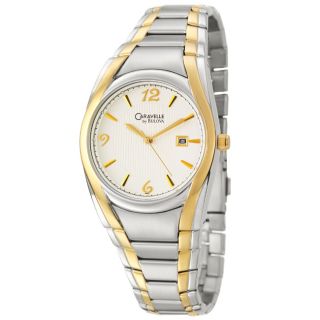 Caravelle by Bulova Mens Basic Stainless and Yellow Goldplated