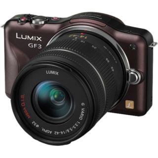 Panasonic Lumix DMC GF3X 12.1MP X Series Brown Digital SLR Camera