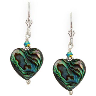 Charming Life Sterling Silver Paua Shell Heart Earrings Today $21.79