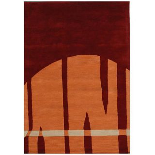 Hand tufted Abstract Brown/ Orange Wool Rug (5 x 8) Today $189.99