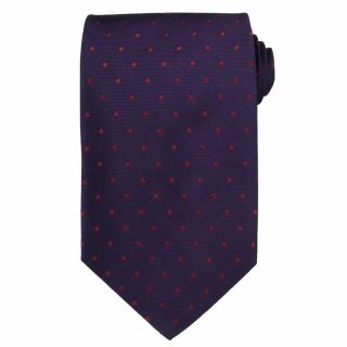 Etro Milano Mens Silk Purple and Red Dots Tie