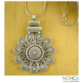 Silver Indian Sun Necklace (India) Today $157.99