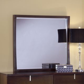 Domusindo Chocolate Brown Reverse Bowfront Square Mirror Today $223
