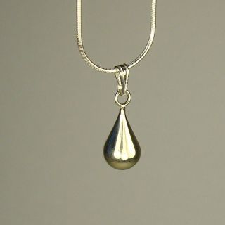 Jewelry by Dawn Round Teardrop Sterling Silver Snake Chain Necklace