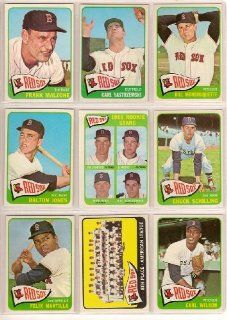 Boston Red Sox 1965 Topps Baseball Team Lot (21 Cards