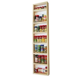 Solid Pine Wood 48 inch On the wall Spice Rack