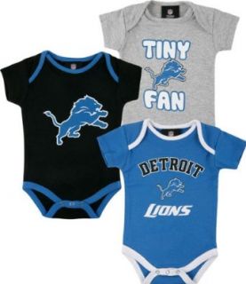 Detroit Lions Newborn Tiny Fan 3 Piece Creeper Set Sports