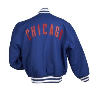 JH Designs Mens Chicago Cubs Domestic Wool Jacket