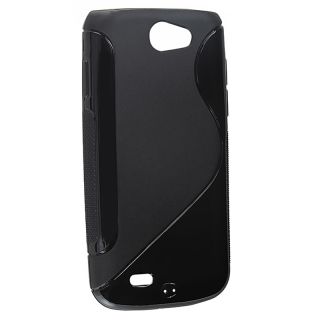 Frost Black S Shape TPU Rubber Skin Case for Samsung Exhibit 2 4G T679