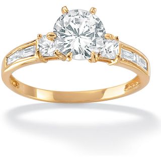 yellow gold clear cubic zirconia ring msrp $ 427 00 sale $ 168 29 off