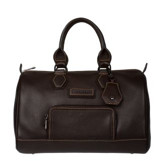 Longchamp Chocolate Bowler Handbag