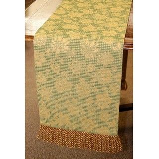 European Woven Floral 84 inch Table Runner