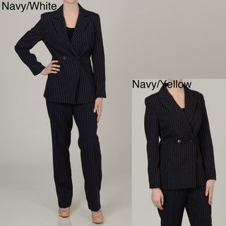 Allyson Cara Womens Plus Size Double breasted Pant Suit