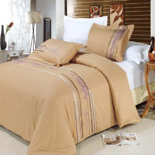 Cecilia Embroidered 4 piece Full / Queen Comforter Set 100