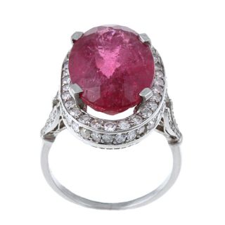 Platinum Pink Tourmaline and 1 4/5ct TDW Diamond Ring (K L, SI1 SI2