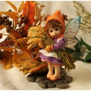 Fairy Carrying Bundle of Wheat Figurine 