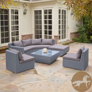 Christopher Knight Home Carmel 7 piece Outdoor Sectional Set Today $