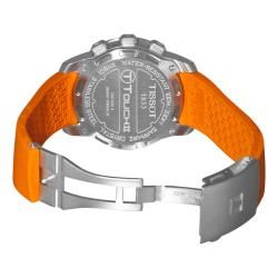 Tissot Mens T Tactile T Touch II Multi Function Orange Strap Watch