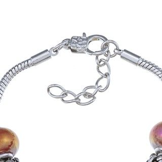 La Preciosa Pink and Purple Hematite Designed Beads with Charms