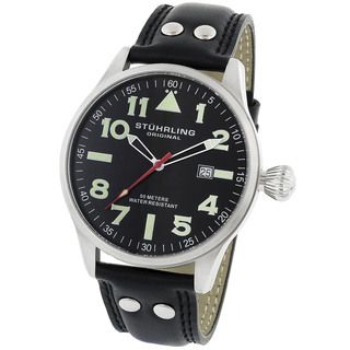 Stuhrling Original Eagle Mens Pilot Swiss Quartz Watch