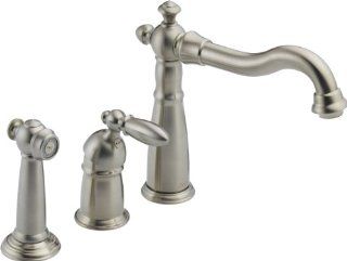 Delta 155 SS DST Victorian Single Handle Kitchen Faucet with Spray
