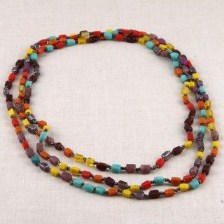 Glass Colors of Glass Beaded Necklace (India)