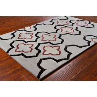 Handmade Geometric Grey Wool Rug (5 x 76) Today $188.99