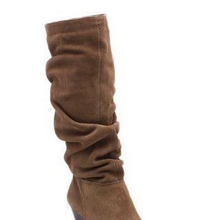 Arturo Chiang Calvin Suede Wedge Boots Taupe
