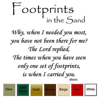 Footprints in the Sand Vinyl Wall Art Decal