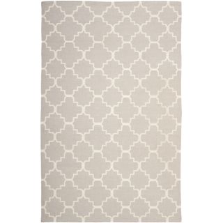 Moroccan Dhurrie Grey/ Ivory Wool Rug (5 x 8) Today $189.99 4.0 (1