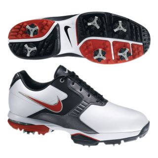 Nike Mens Air Academy II White/ Red/ Grey Golf Shoes (Blem