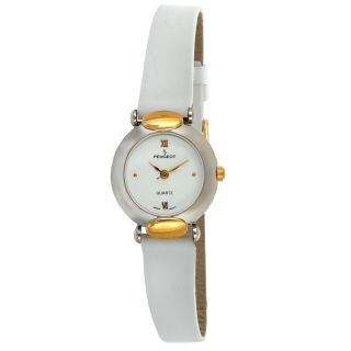 Peugeot Vintage 380 21 Two tone White Leather Watch MSRP $72.00 Today