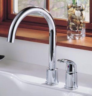 Delta 163 WF High Arc Single Handle Kitchen Sink Faucet, Polished