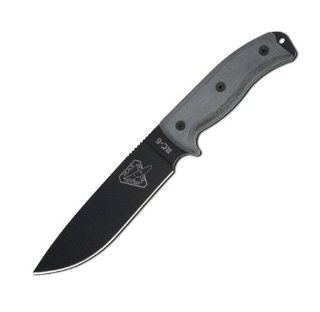 ESEE 6 Plain Black Blade With Grey Removable Lined Micarta