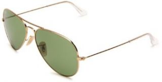 Aviator Sunglasses,Gold Frame/Green Lens,One Size Ray Ban Shoes