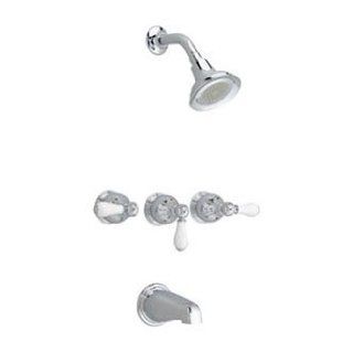 American Standard Williamsburg 3 Handle Tub and Shower Faucet Chrome