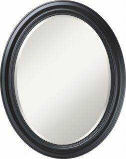 Zhivago Black Oval Beveled Mirror