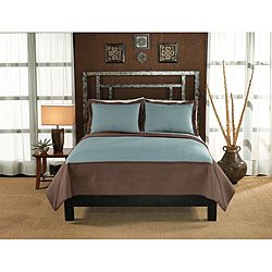 Barclay Hotel Aqua/ Taupe 3 piece Quilt Set Today $53.99   $69.99 4.2