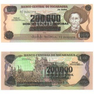  Nicaragua ND (1990) 200,000 Cordobas, Pick 162 