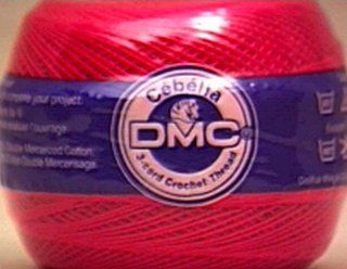 DMC 167GA 20 666 Cebelia Crochet Cotton, 405 Yard, Size 20