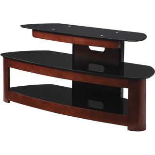 Office Star Products 49 in Wood and Glass TV Stand