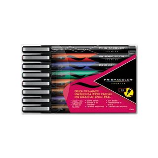 Prismacolor Assorted Color Brush Tip Markers (Set of 8) Today $17.58