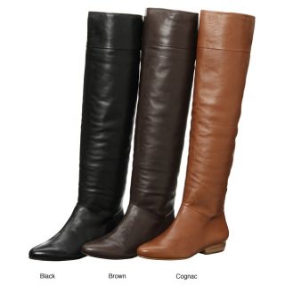Victoire Womens Valerie Leather Knee high Boots